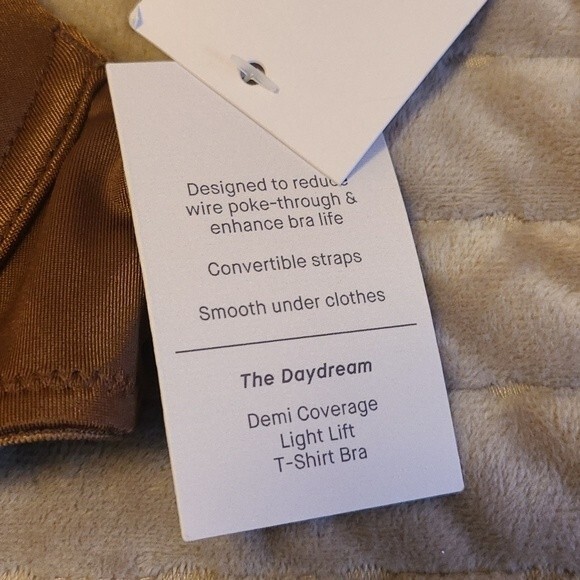 Auden demi coverage brown bra with lace NWT - Picture 3 of 8